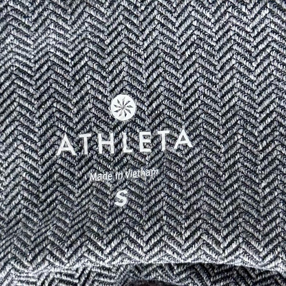 Athleta Black and White Herringbone Leggings Size S - Picture 6 of 11